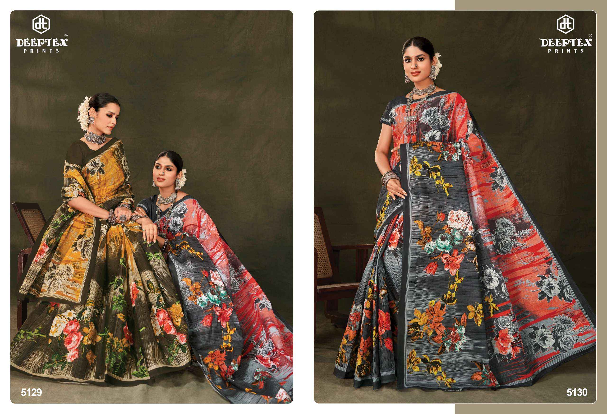 DEEPTEX PRINTS MOTHER INDIA VOL 51 SAREES ( 30 PCS CATALOG )