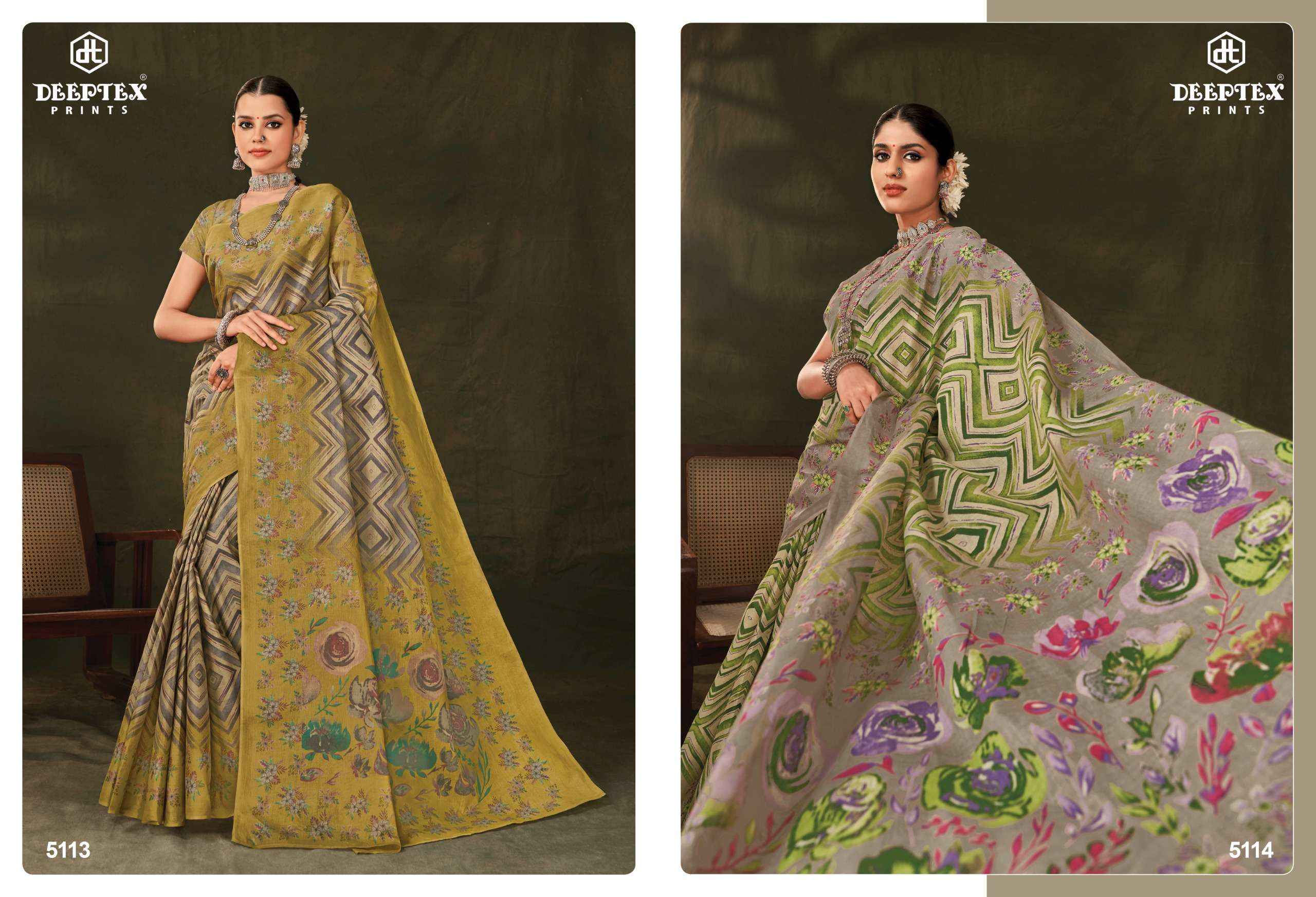 DEEPTEX PRINTS MOTHER INDIA VOL 51 SAREES ( 30 PCS CATALOG )