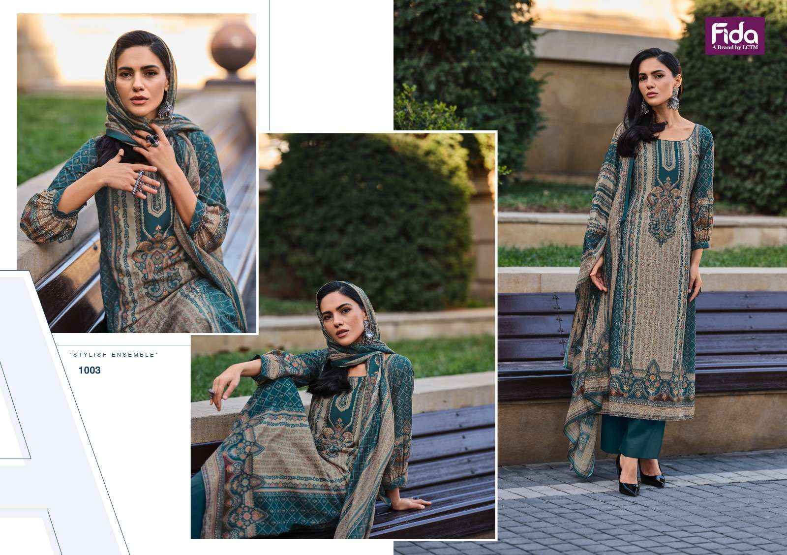 FIDA HAYA DIGITAL BLENDED COTTON SUITS ( 6 PCS CATALOG )