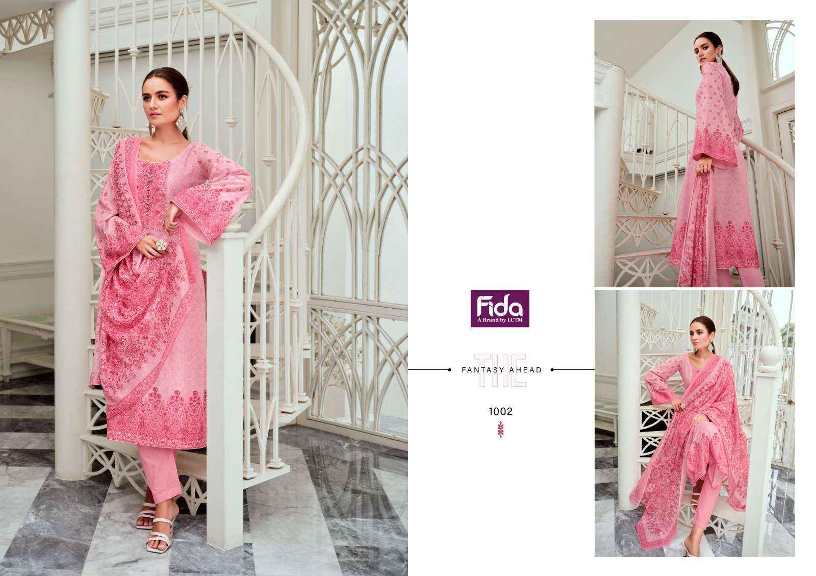 FIDA POSHEEDA KARACHI COTTON DRESS MATERIAL ( 6 PCS CATALOG )