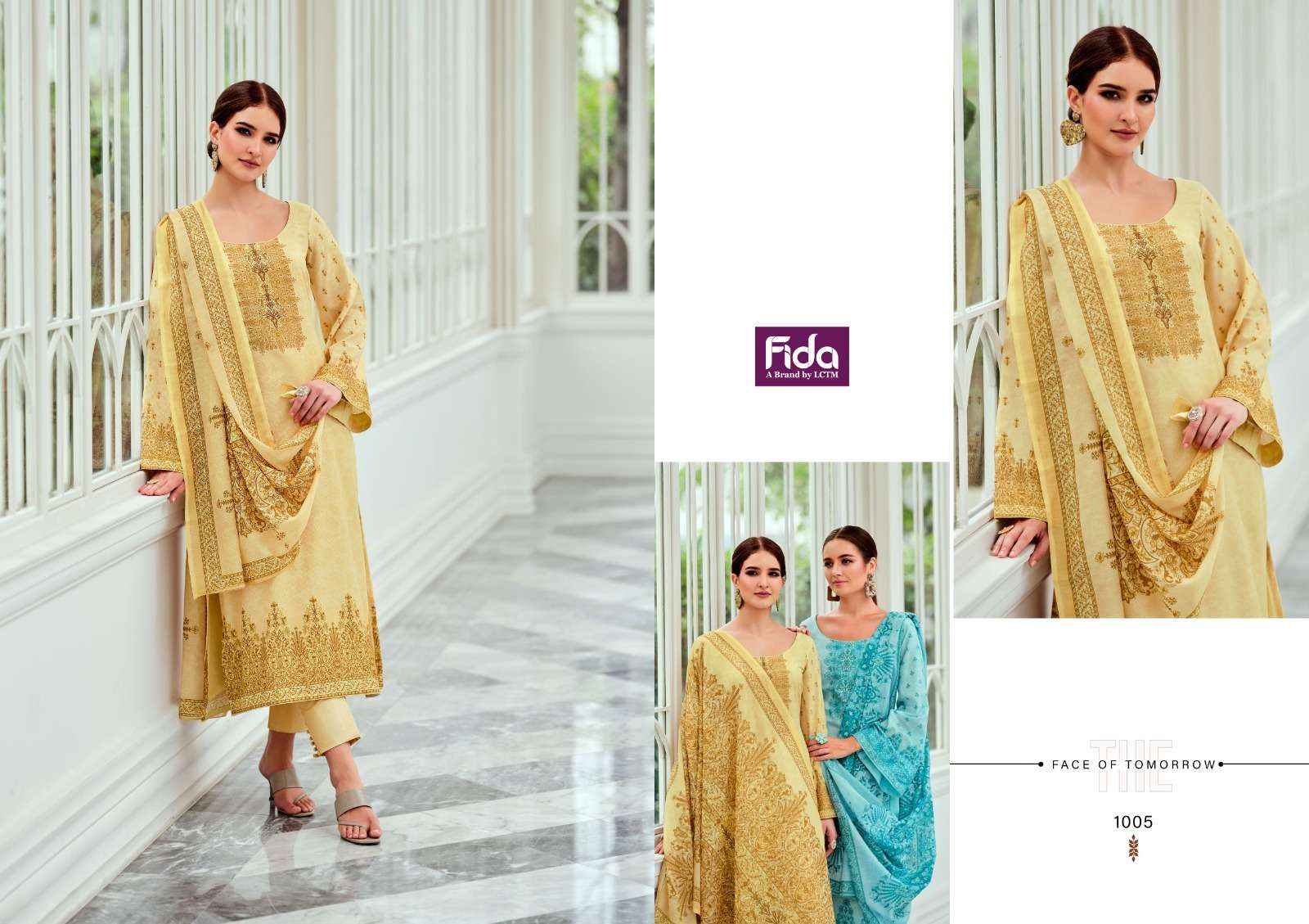 FIDA POSHEEDA KARACHI COTTON DRESS MATERIAL ( 6 PCS CATALOG )