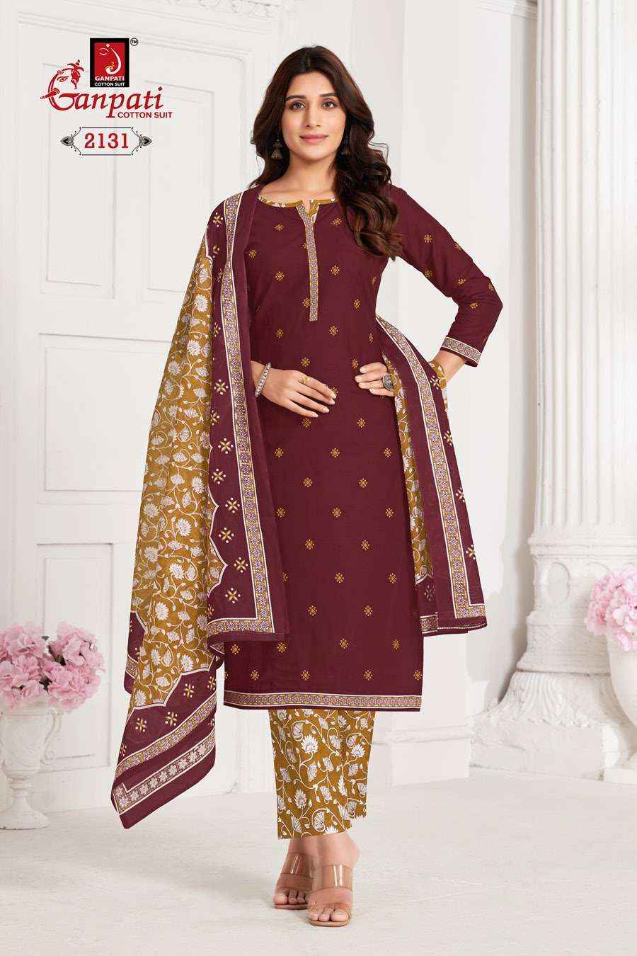 GANPATI JIGHYASHA VOL 21 PURE COTTON SALWAR SUITS