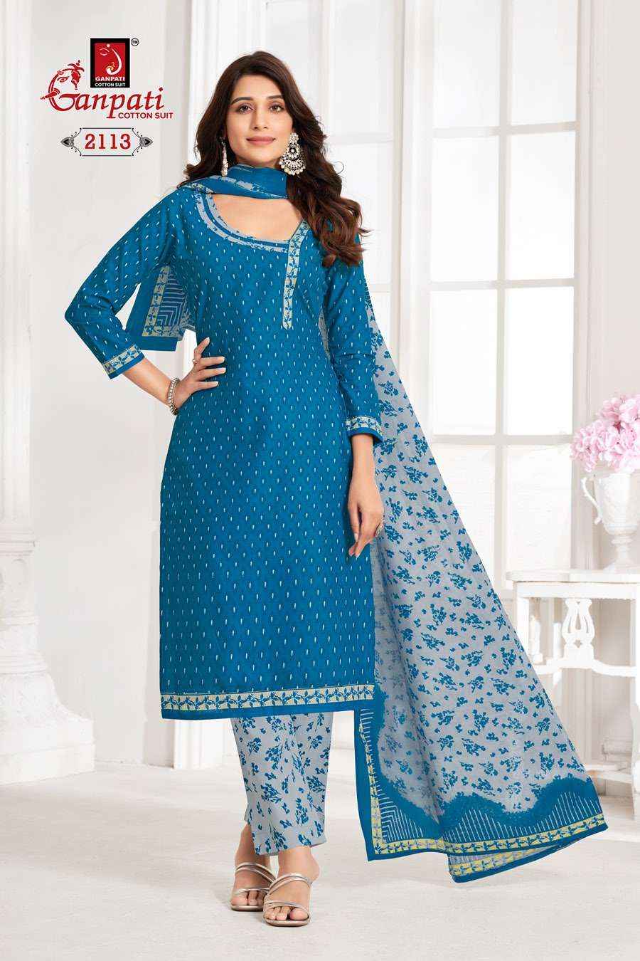 GANPATI JIGHYASHA VOL 21 PURE COTTON SALWAR SUITS