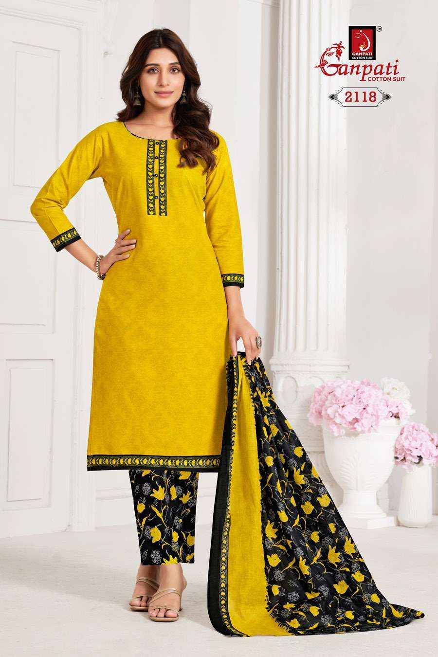 GANPATI JIGHYASHA VOL 21 PURE COTTON SALWAR SUITS