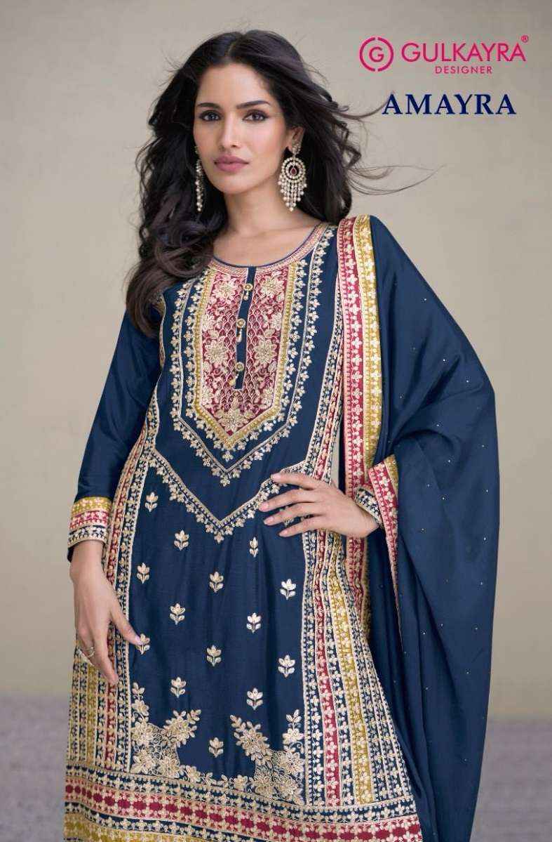 GULKAYRA DESIGNER AMAYRA HEAVY DESIGNER WEDDING WEAR SUIT ( 3 PCS CATALOG )