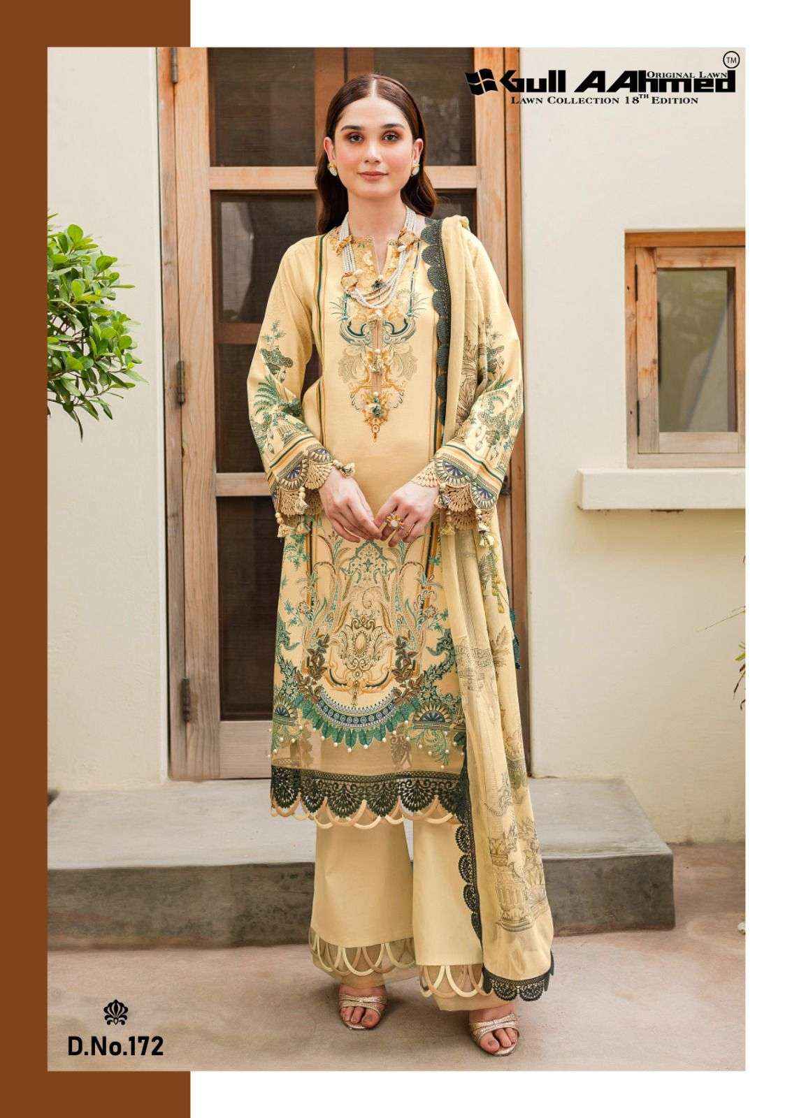 GULL AAHMED LAWN COLLECTION VOL 18 PAKISTANI DRESS MATERIAL ( 6 PCS CATALOG )