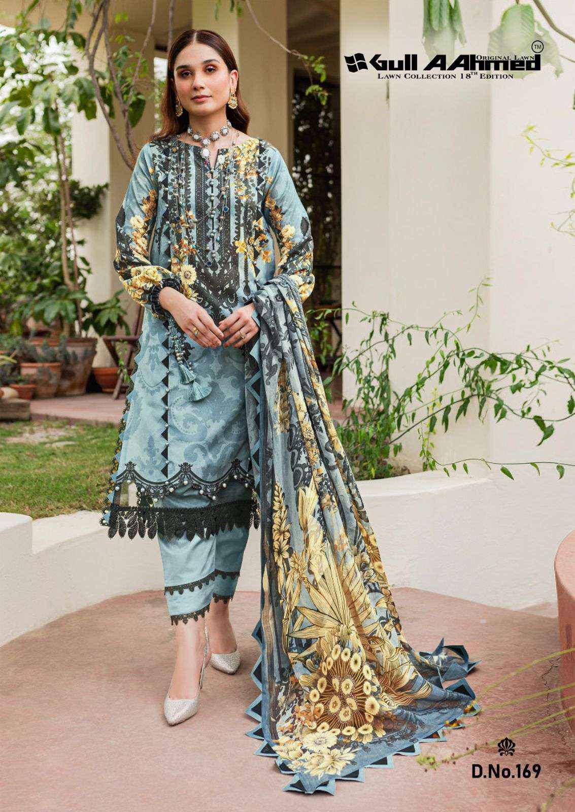 GULL AAHMED LAWN COLLECTION VOL 18 PAKISTANI DRESS MATERIAL ( 6 PCS CATALOG )