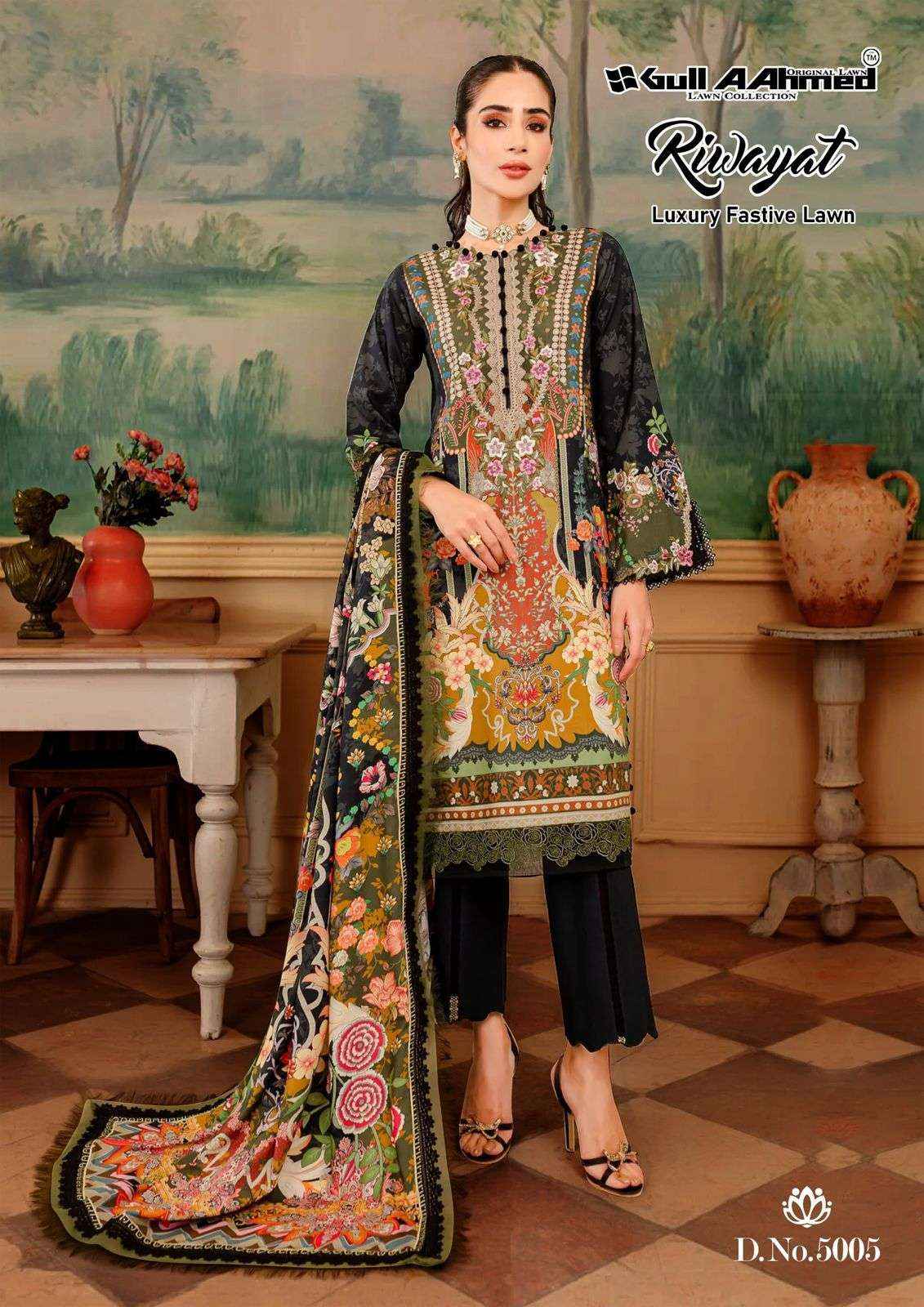 GULL AAHMED RIWAYAT VOL-5 LAWN COTTON SUIT ( 6 PCS CATALOG )