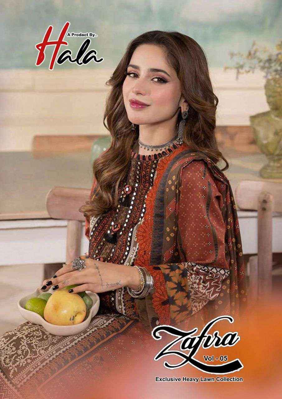 HALA ZAFIRA VOL 5 KARACHI PRINT PAKISTANI SUITS ( 6 PCS CATALOG )