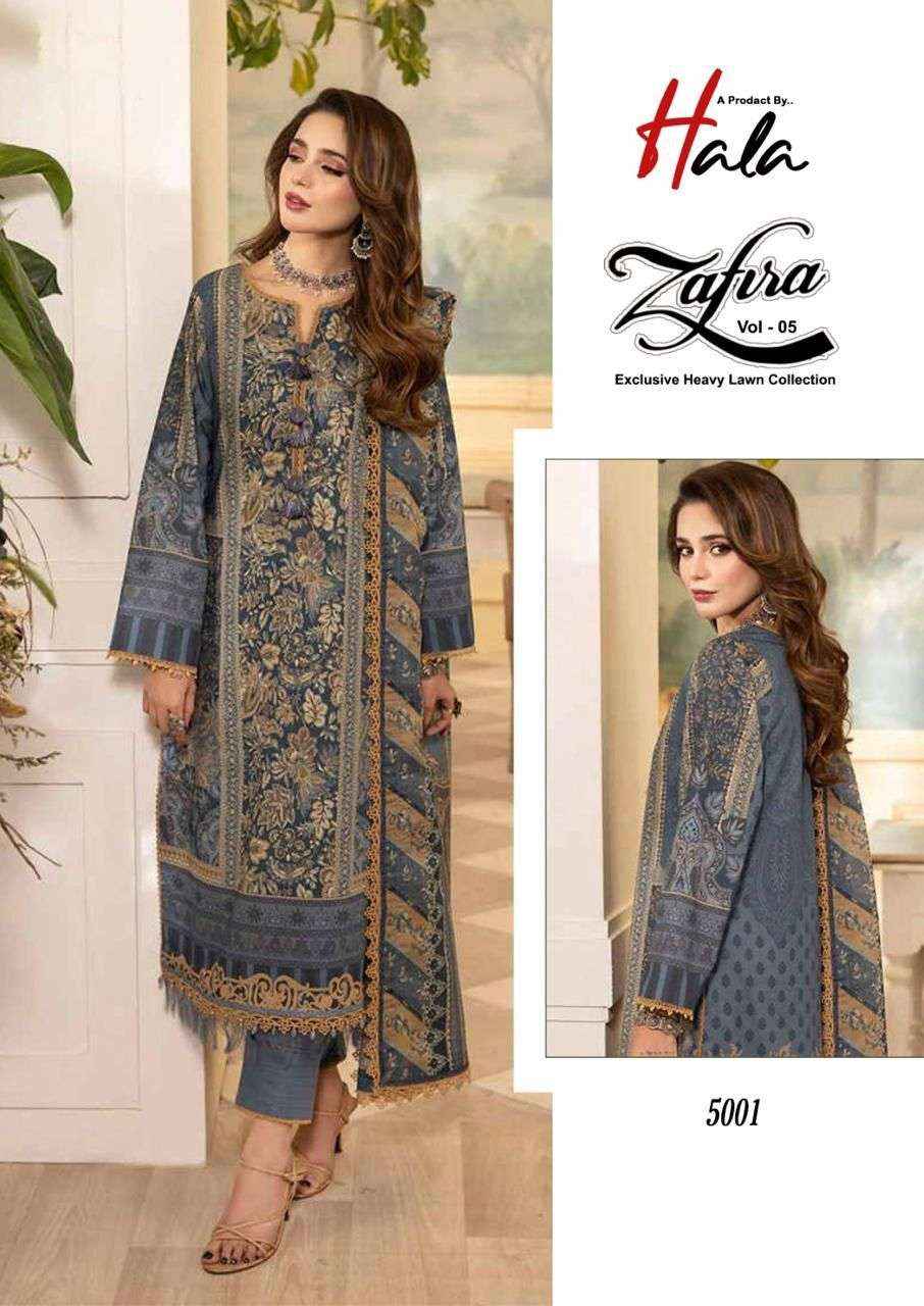 HALA ZAFIRA VOL 5 KARACHI PRINT PAKISTANI SUITS ( 6 PCS CATALOG )