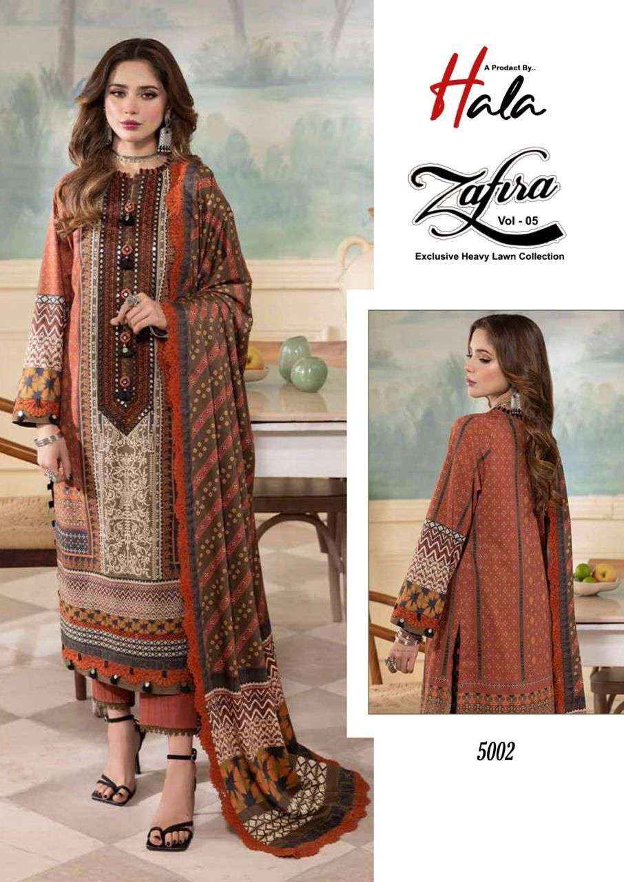 HALA ZAFIRA VOL 5 KARACHI PRINT PAKISTANI SUITS ( 6 PCS CATALOG )