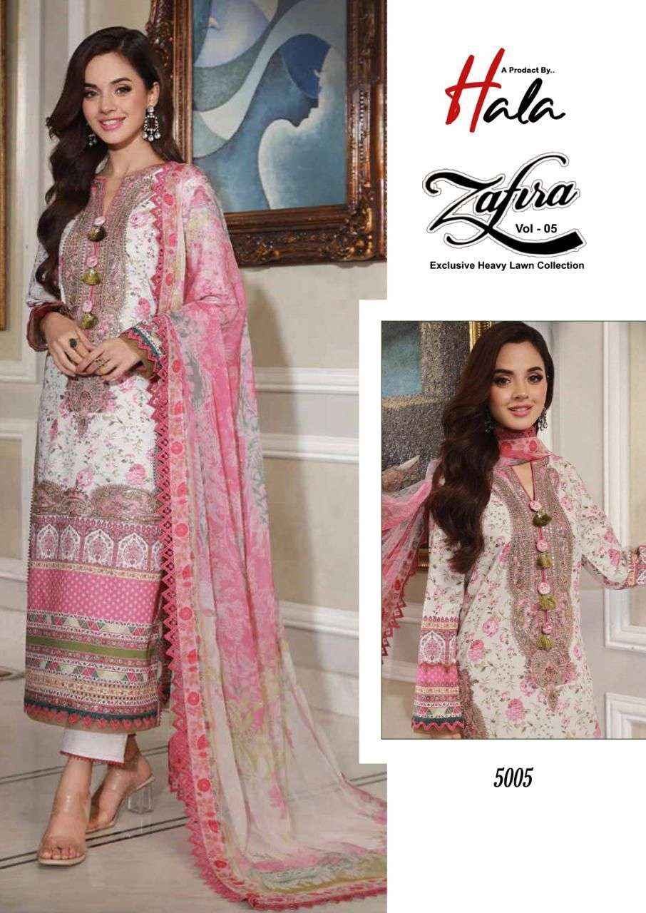 HALA ZAFIRA VOL 5 KARACHI PRINT PAKISTANI SUITS ( 6 PCS CATALOG )