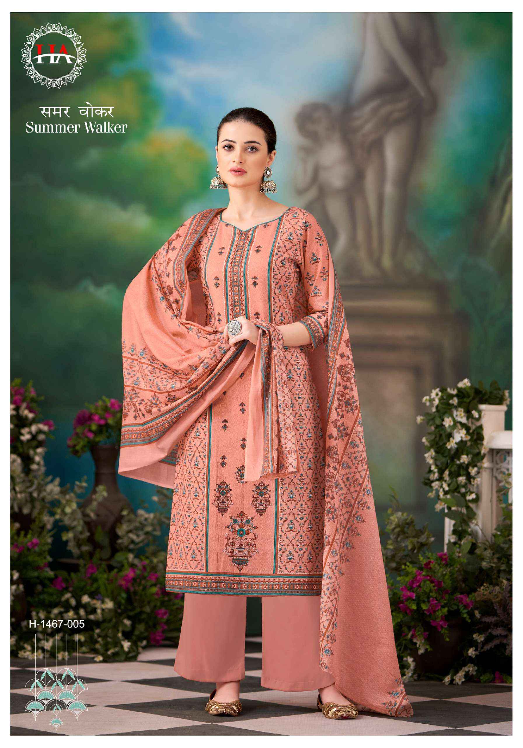 HARSHIT FASHION HUB SUMMER WALKER COTTON SALWAR SUITS ( 8 PCS CATALOG )