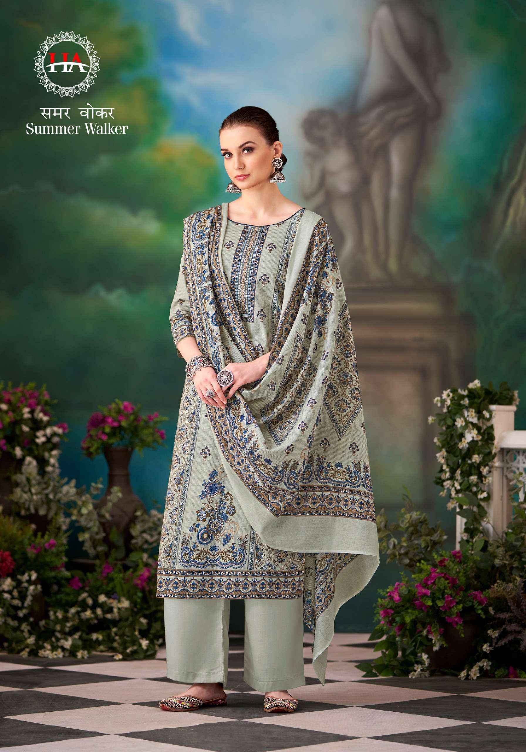 HARSHIT FASHION HUB SUMMER WALKER COTTON SALWAR SUITS ( 8 PCS CATALOG )