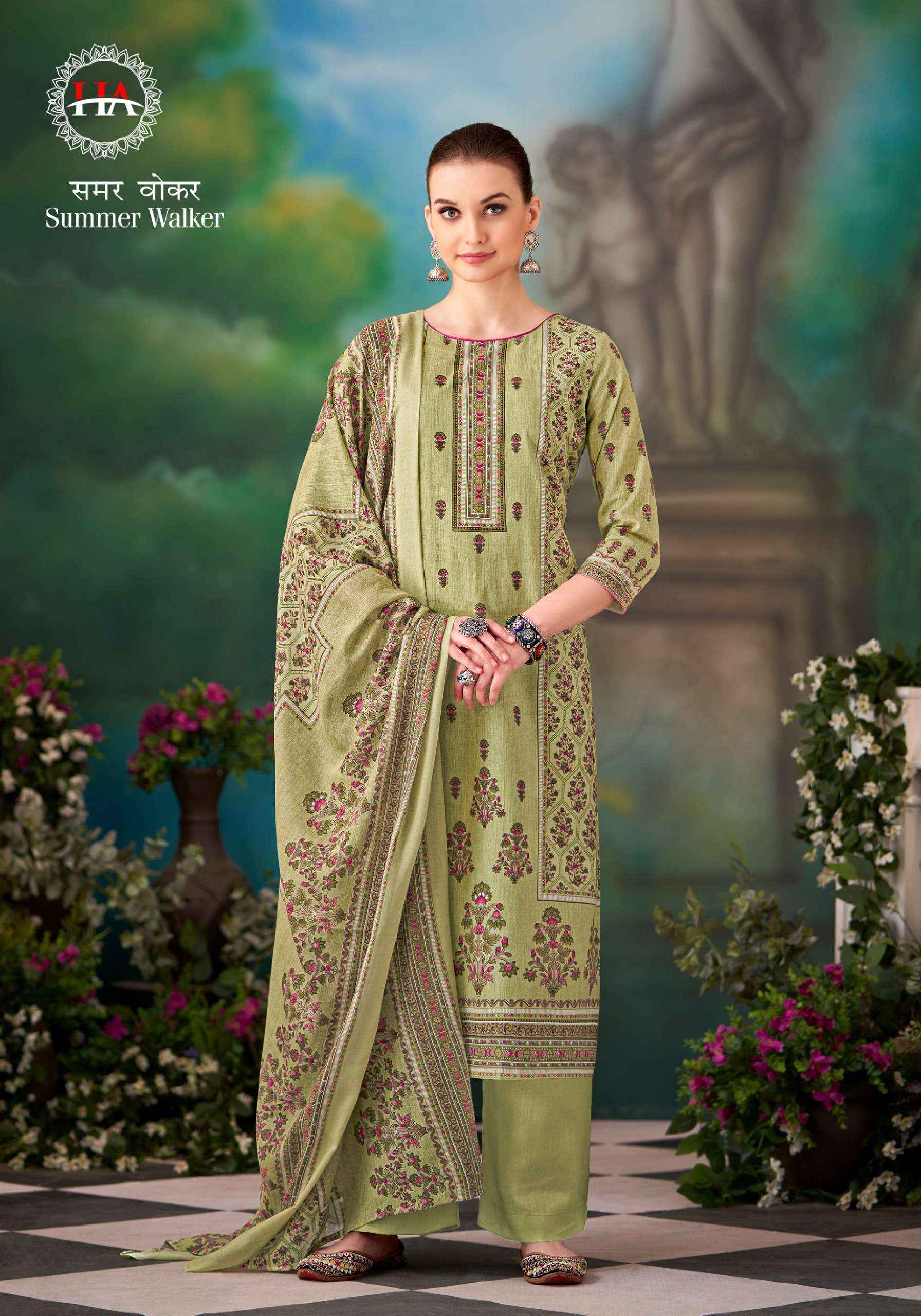 HARSHIT FASHION HUB SUMMER WALKER COTTON SALWAR SUITS ( 8 PCS CATALOG )