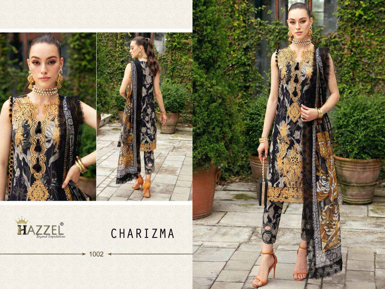 HAZZEL CHARIZMA LUXURY LAWN COLLECTION DRESS MATERIAL ( 6 PCS CATALOG )