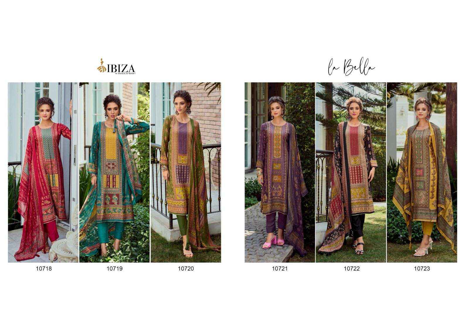 IBIZA LA BELLA MUSLIN SALWAR KAMEEZ ( 6 PCS CATALOG )