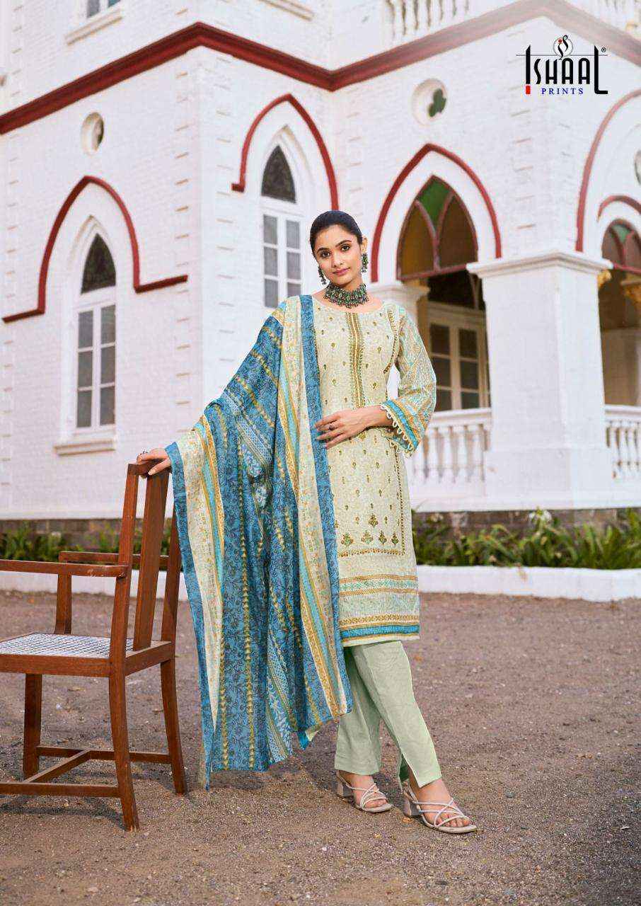 ISHAAL PRINTS EMBROIDERED VOL 6 DRESS MATERIAL ( 10 PCS CATALOG )