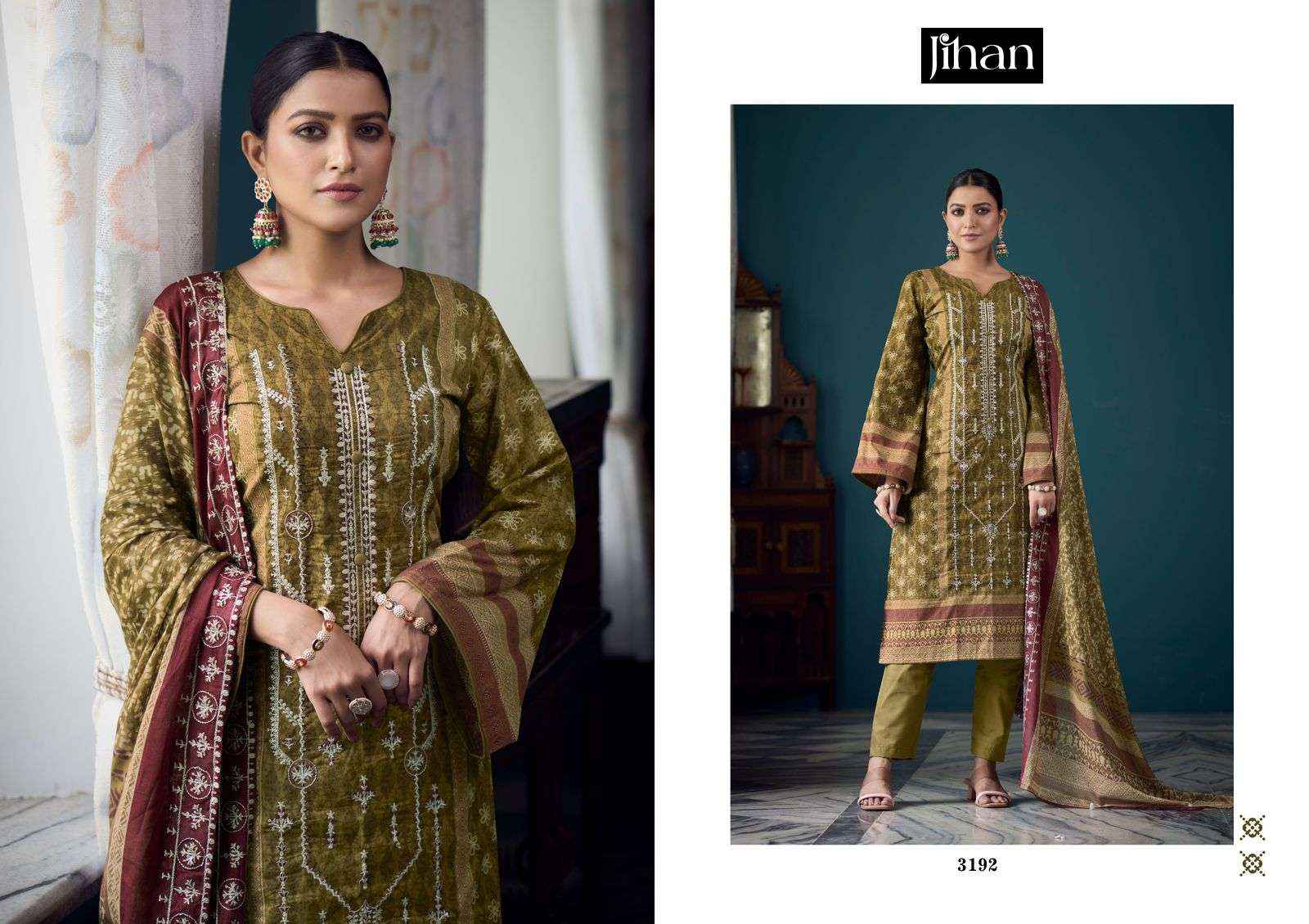 JIHAN BIN SAEED LAWN COLLECTION VOL 8 UNSTITCHED SUITS  ( 3 PCS CATALOG )