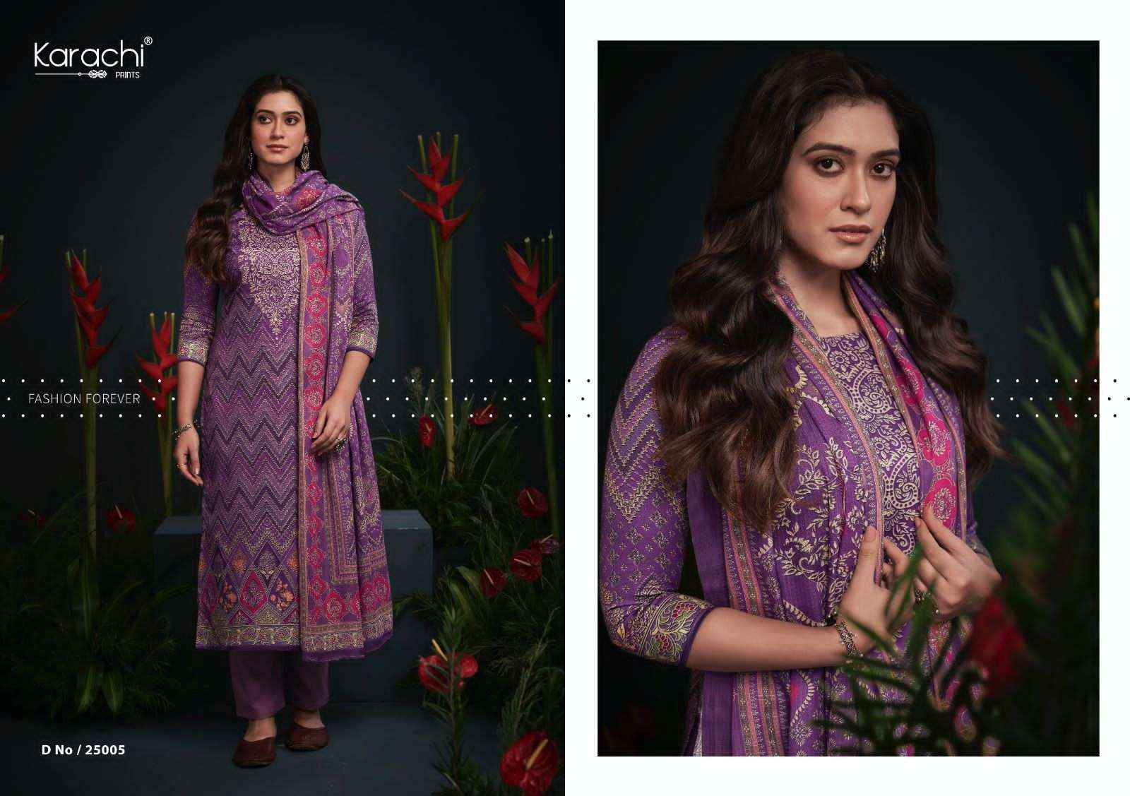 KARACHI PRINTS JHILMIL JAM SATIN DRESS MATERIAL ( 6 PCS CATALOG )