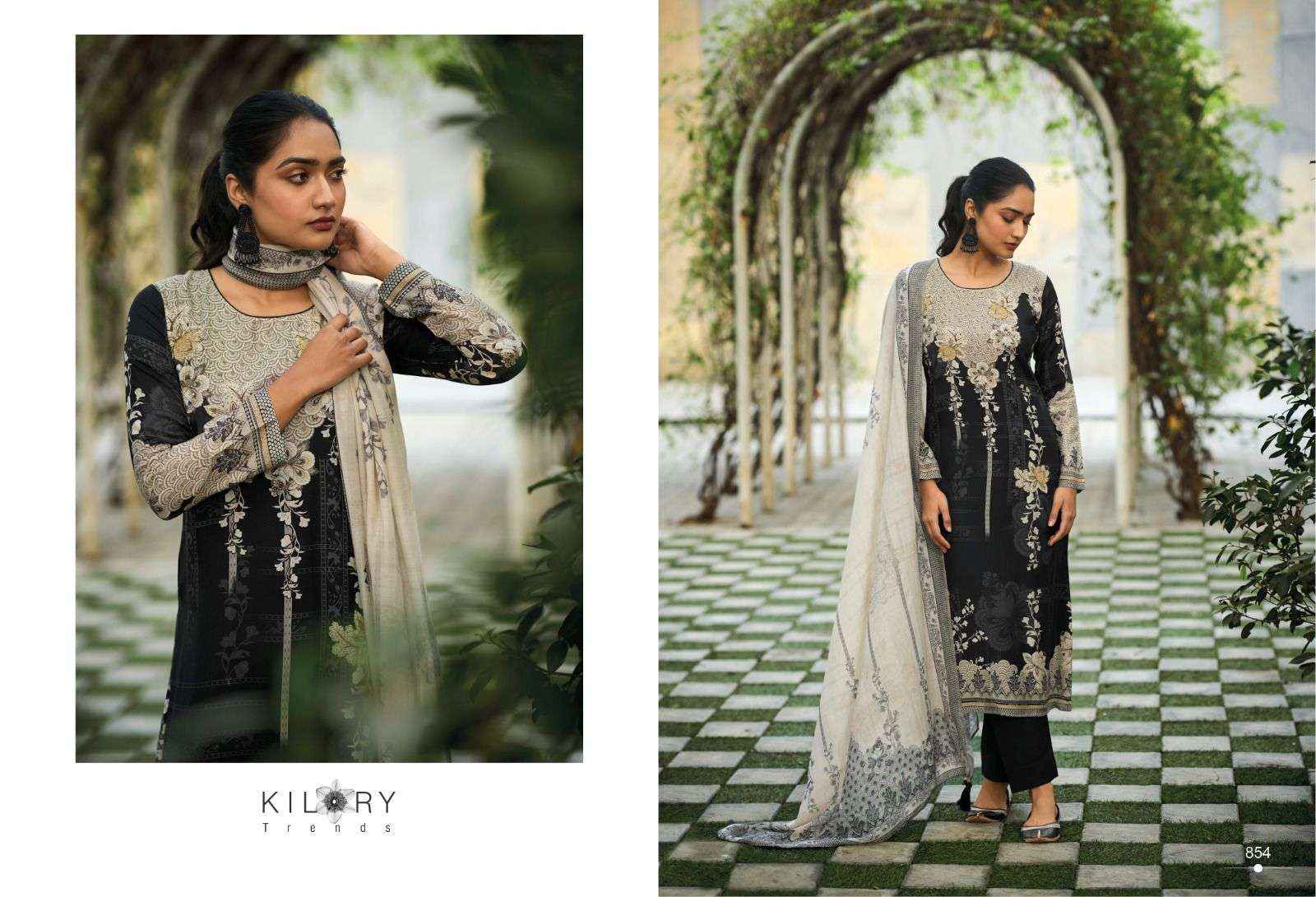 KILORY TRENDZ BLACKBERRY MUSLIN DESIGNER SUITS ( 6 PCS CATALOG )