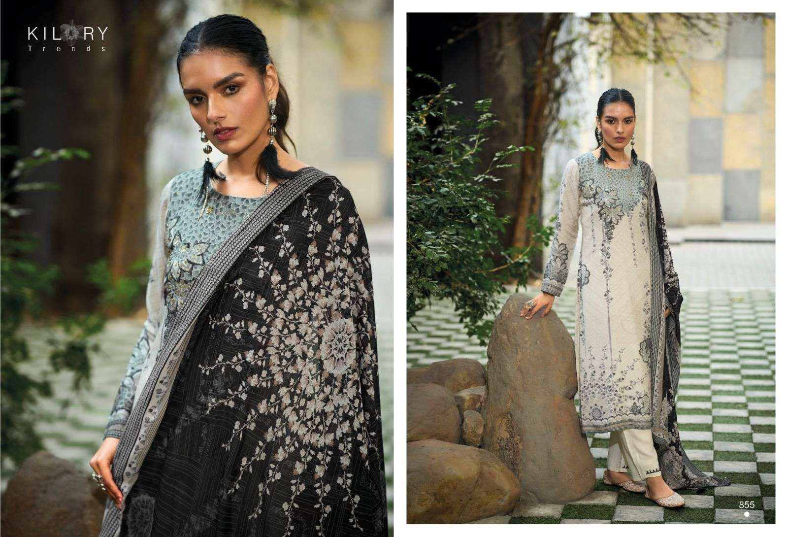 KILORY TRENDZ BLACKBERRY MUSLIN DESIGNER SUITS ( 6 PCS CATALOG )