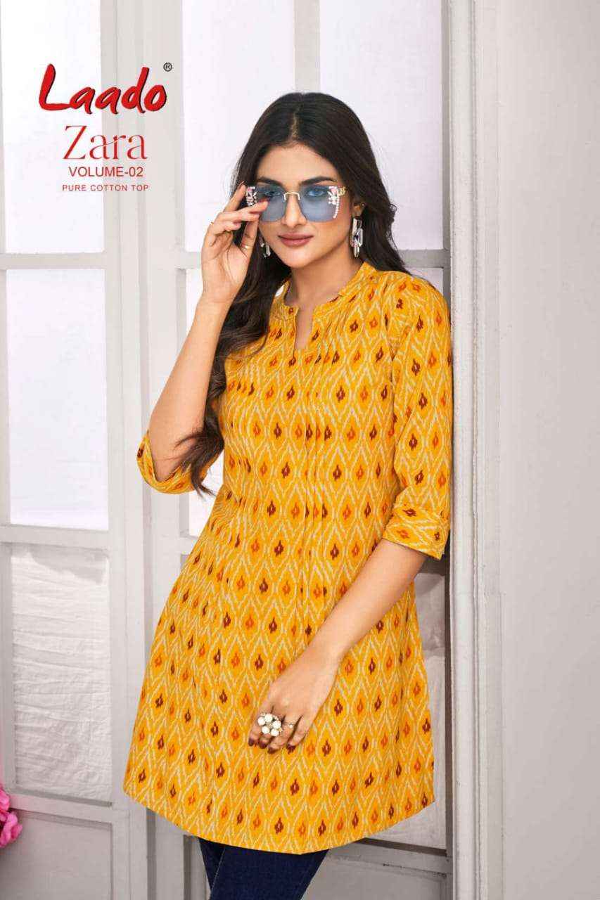 LAADO ZARA VOL 2 COTTON SHORT KURTIS