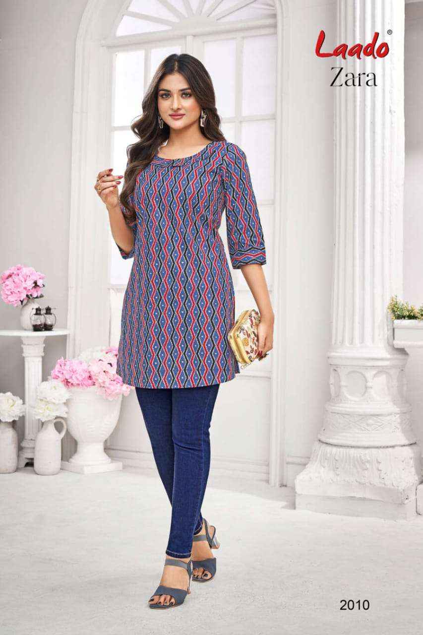 LAADO ZARA VOL 2 COTTON SHORT KURTIS