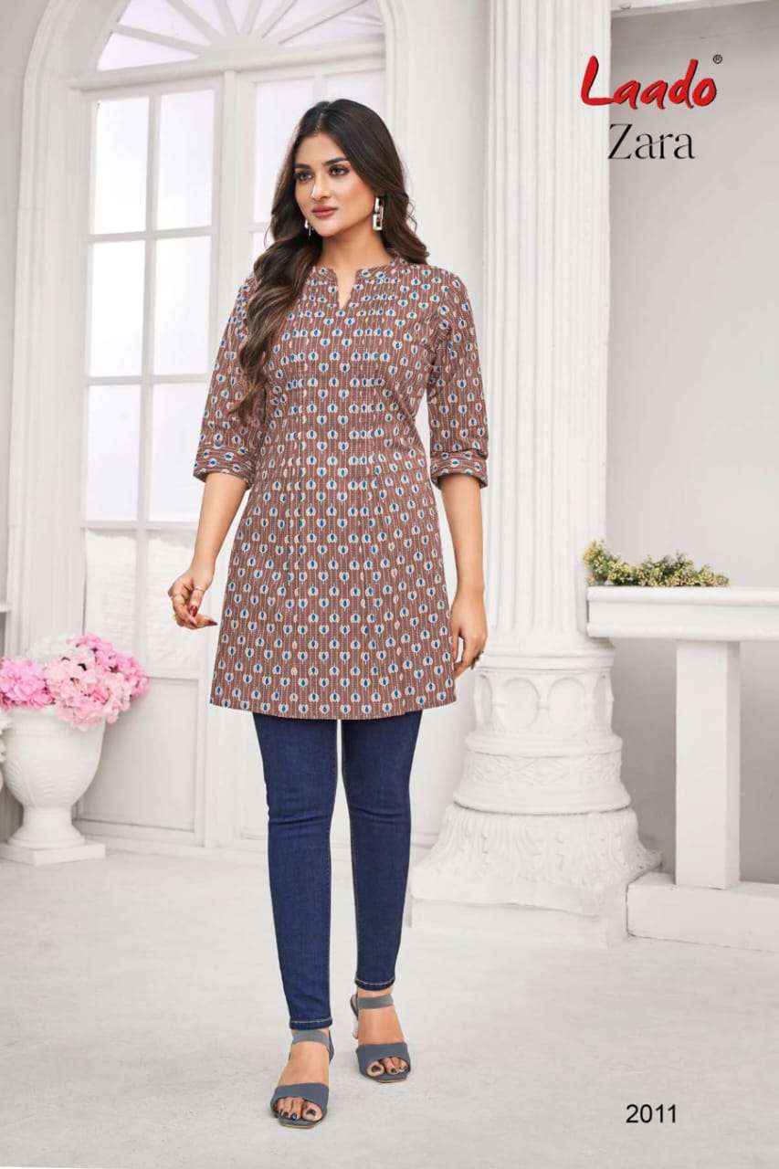 LAADO ZARA VOL 2 COTTON SHORT KURTIS