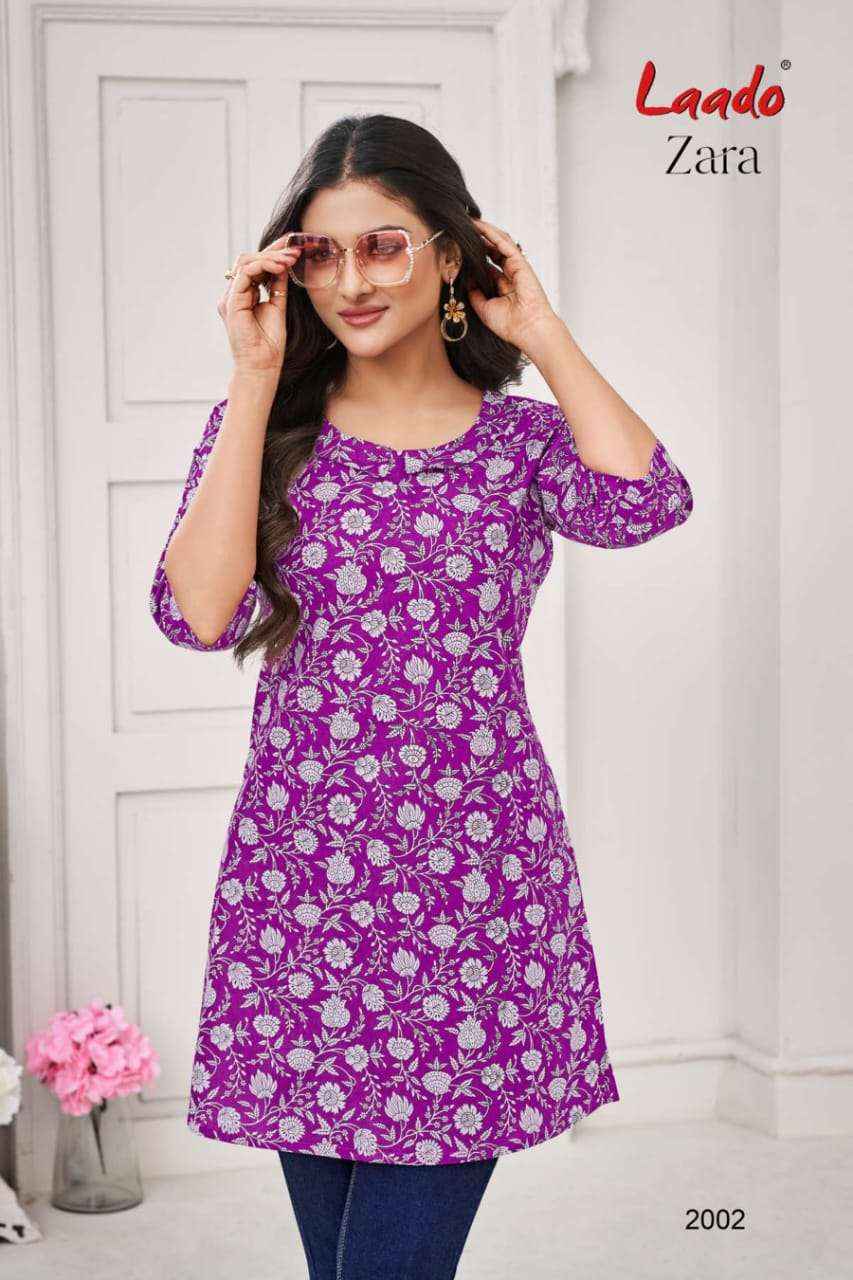 LAADO ZARA VOL 2 COTTON SHORT KURTIS