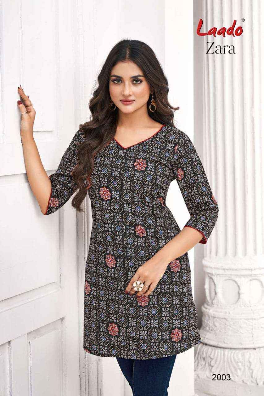 LAADO ZARA VOL 2 COTTON SHORT KURTIS