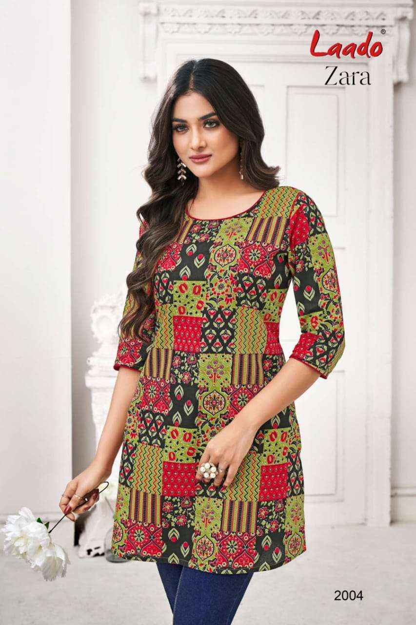 LAADO ZARA VOL 2 COTTON SHORT KURTIS