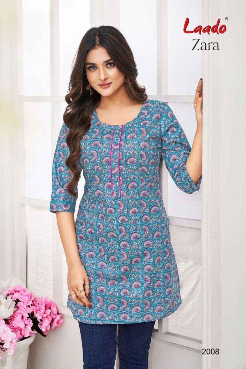 LAADO ZARA VOL 2 COTTON SHORT KURTIS