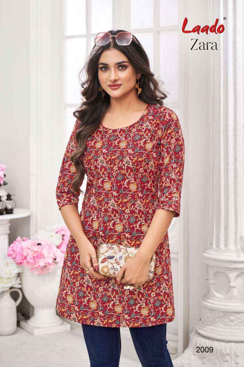 LAADO ZARA VOL 2 COTTON SHORT KURTIS