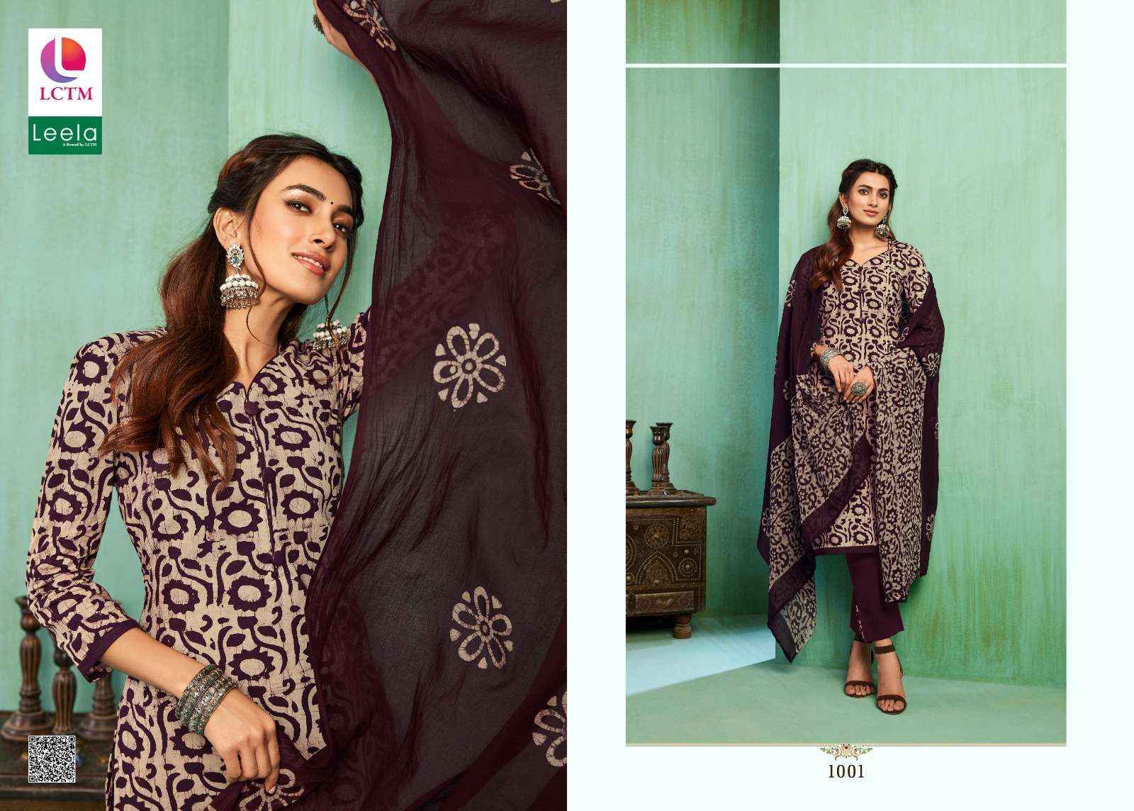 LEELA NETRA COTTON BATIK PRINT DRESS MATERIAL ( 6 PCS CATALOG )