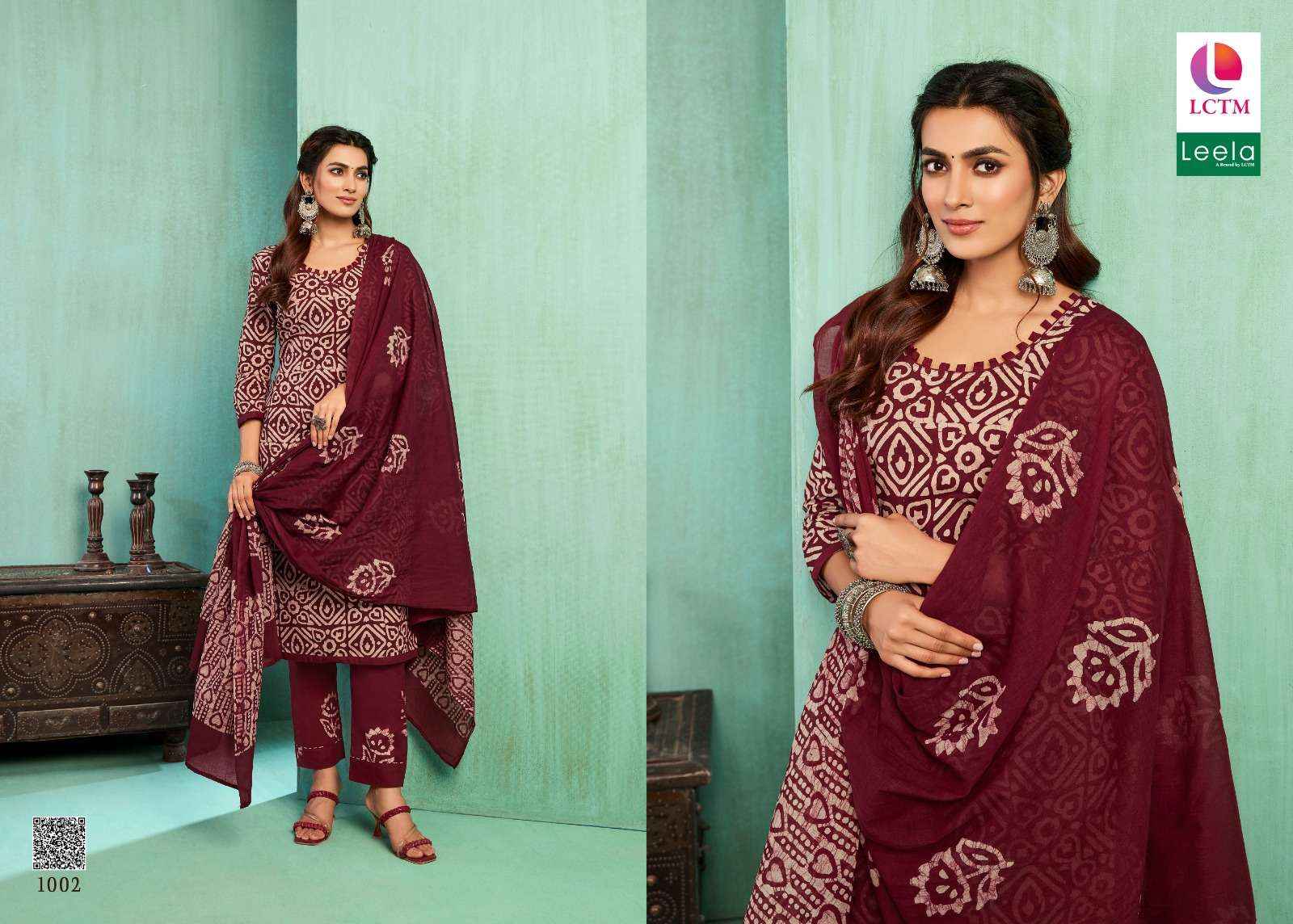 LEELA NETRA COTTON BATIK PRINT DRESS MATERIAL ( 6 PCS CATALOG )