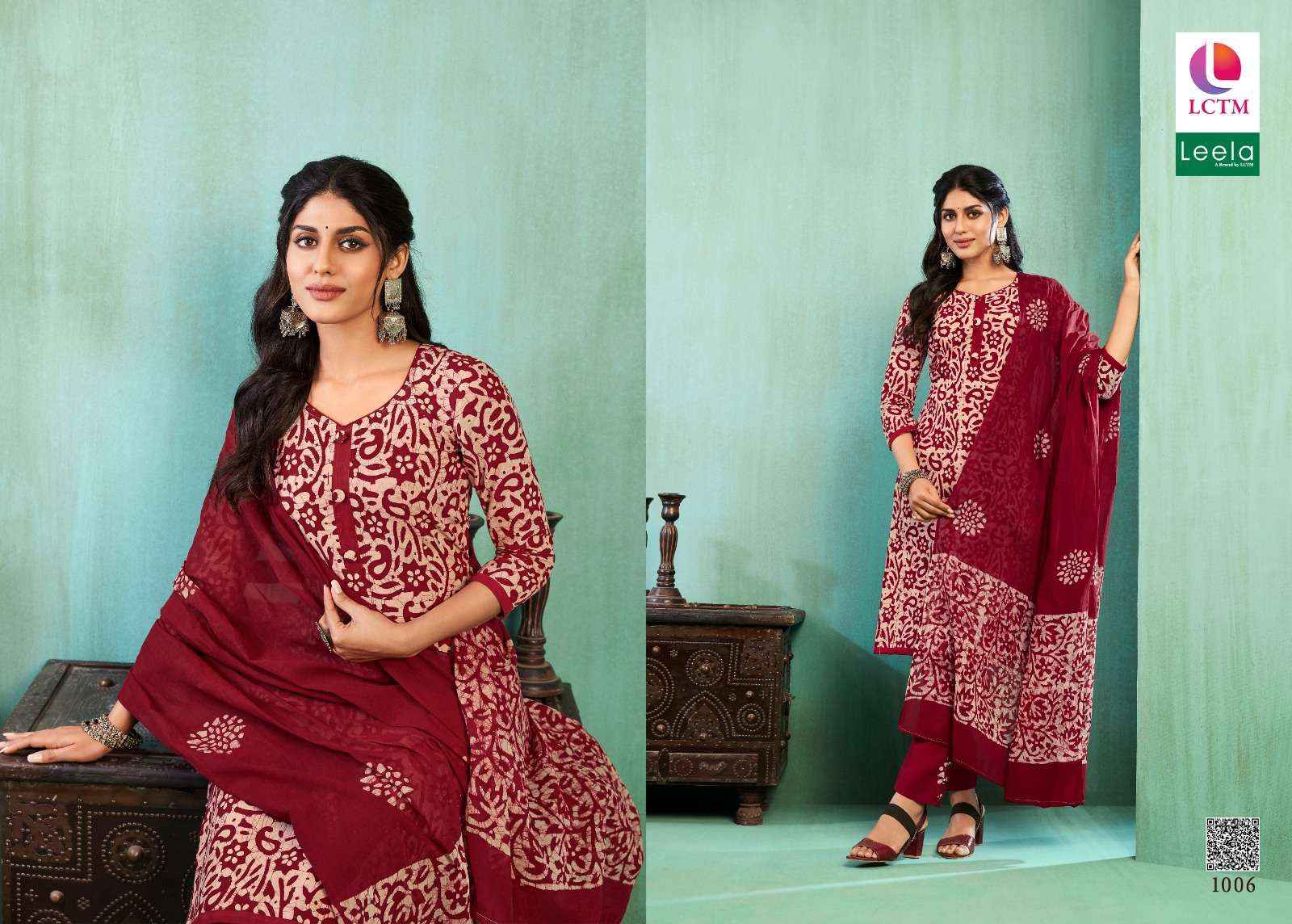 LEELA NETRA COTTON BATIK PRINT DRESS MATERIAL ( 6 PCS CATALOG )