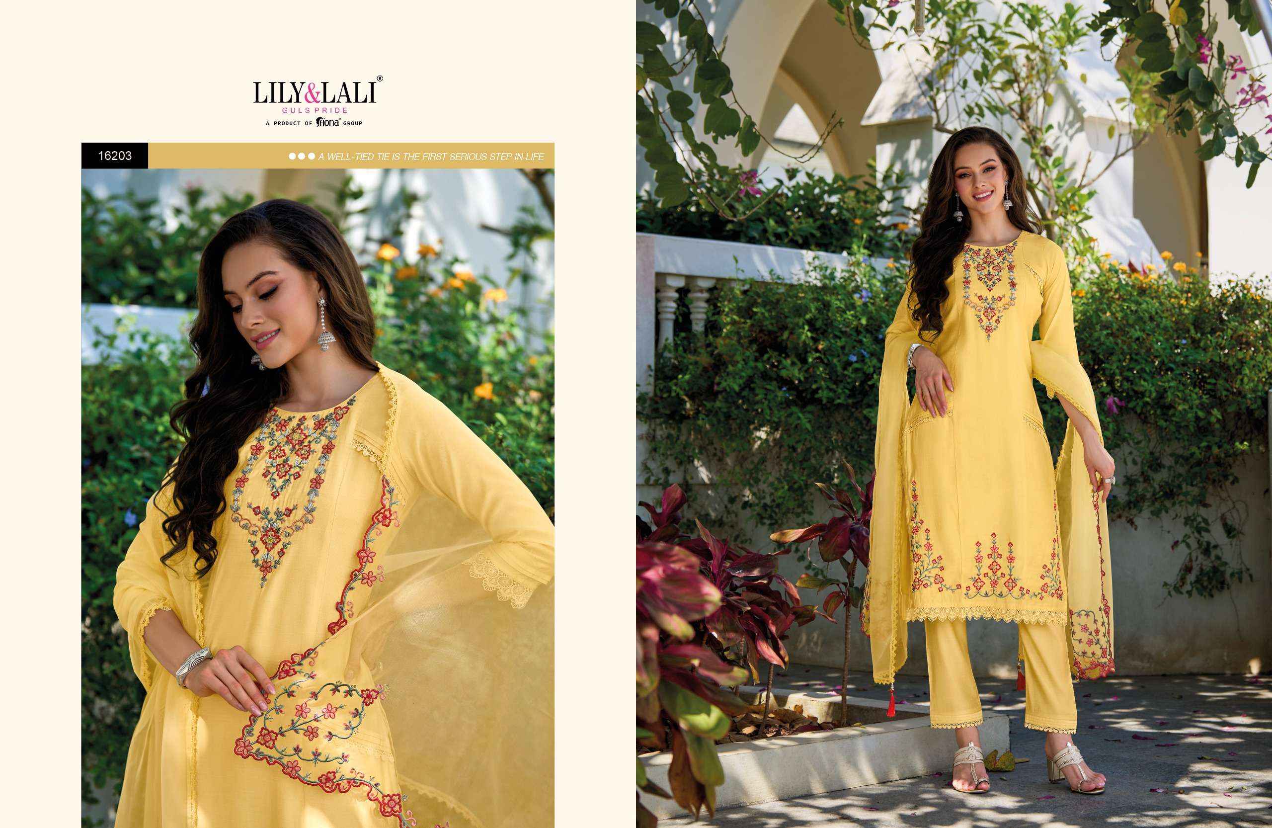 LILY AND LALI AARYA SILK DESIGNER READYMADE  SUITS ( 6 PCS CATALOG )