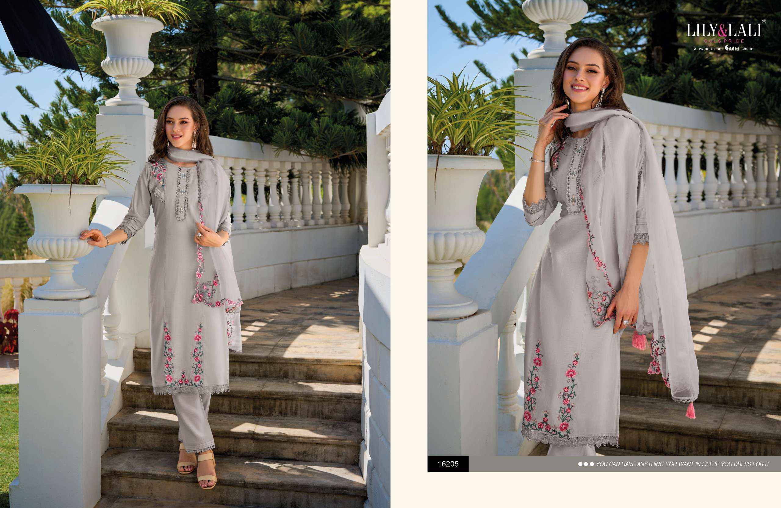 LILY AND LALI AARYA SILK DESIGNER READYMADE  SUITS ( 6 PCS CATALOG )