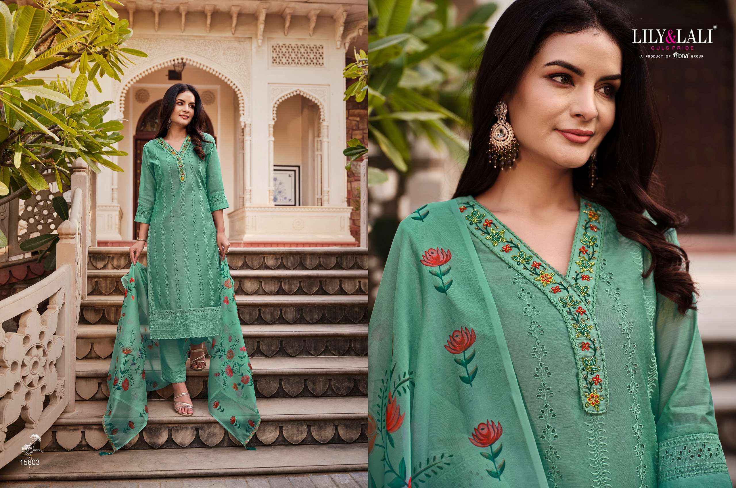 LILY AND LALI LUCKNOWI VOL 3 SCHIFFLI DESIGNER SUIT