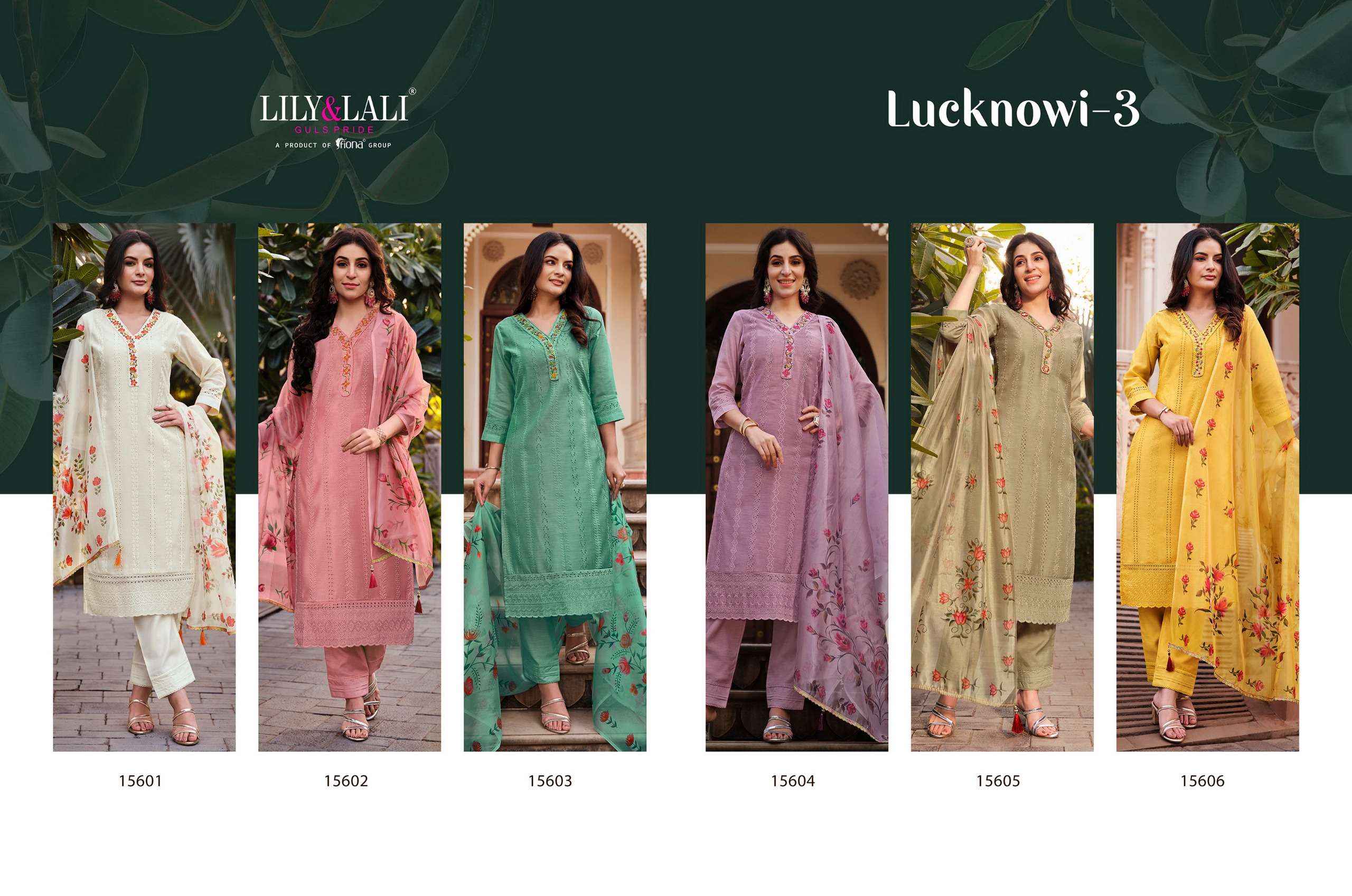 LILY AND LALI LUCKNOWI VOL 3 SCHIFFLI DESIGNER SUIT