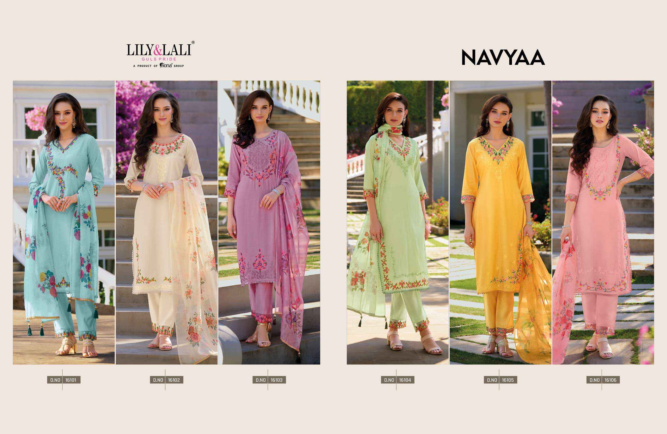 LILY AND LALI NAVYAA DESIGNER READYMADE SUITS ( 6 PCS CATALOG )