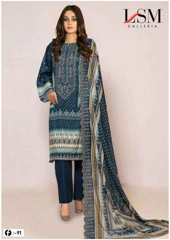 LSM Galleria Foirdous Queen Vol 9 pakistani Dress Material