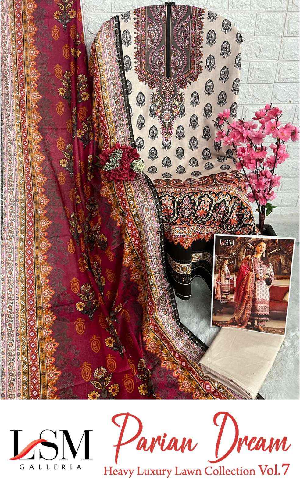 LSM GALLERIA PARIAN DREAM VOL 7 PAKISTANI SUITS ( 6 PCS CATALOG )