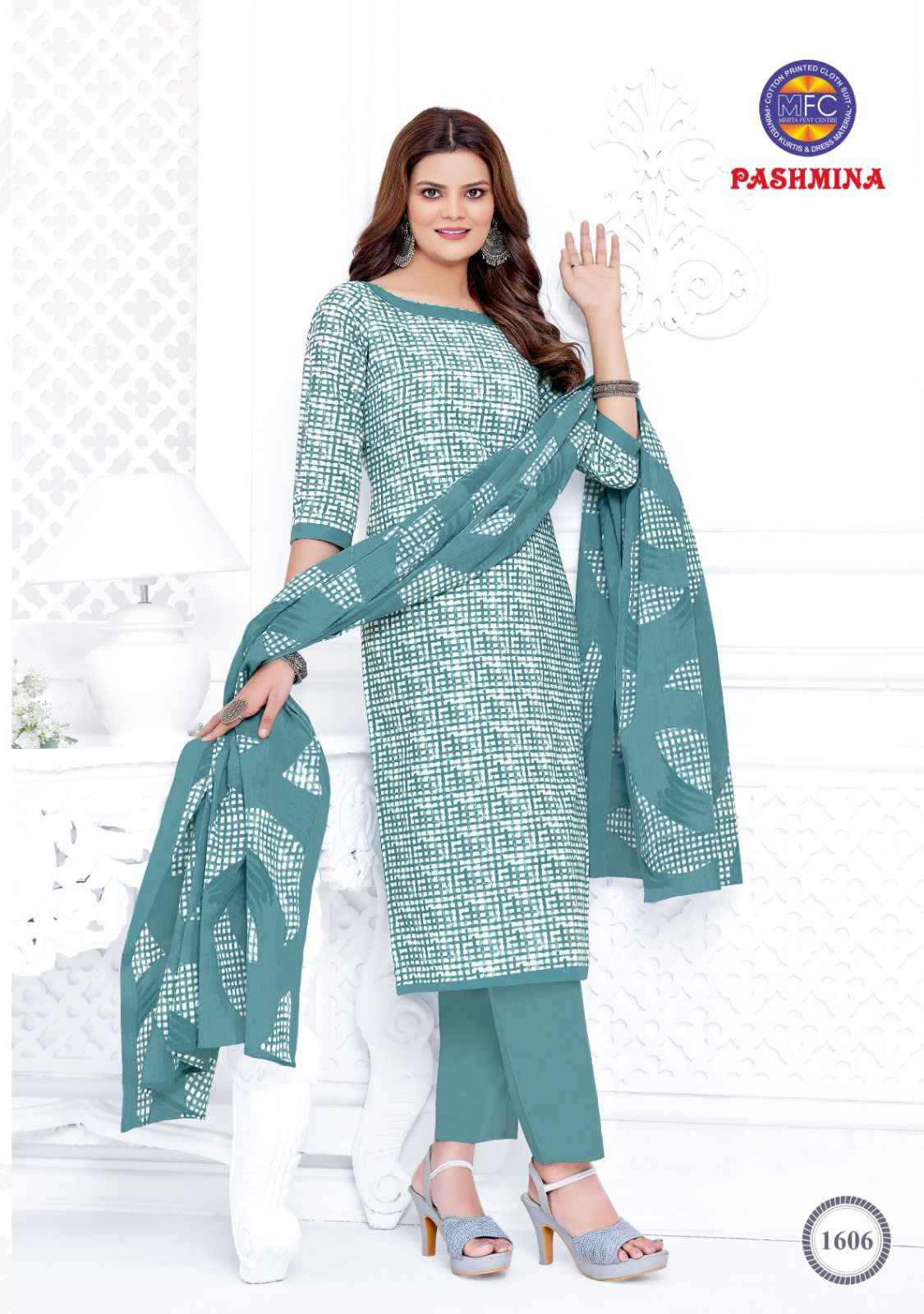 Mfc Pashmina Vol 16 Cotton pure Cotton Salwar Suits ( 12 pcs catalog )