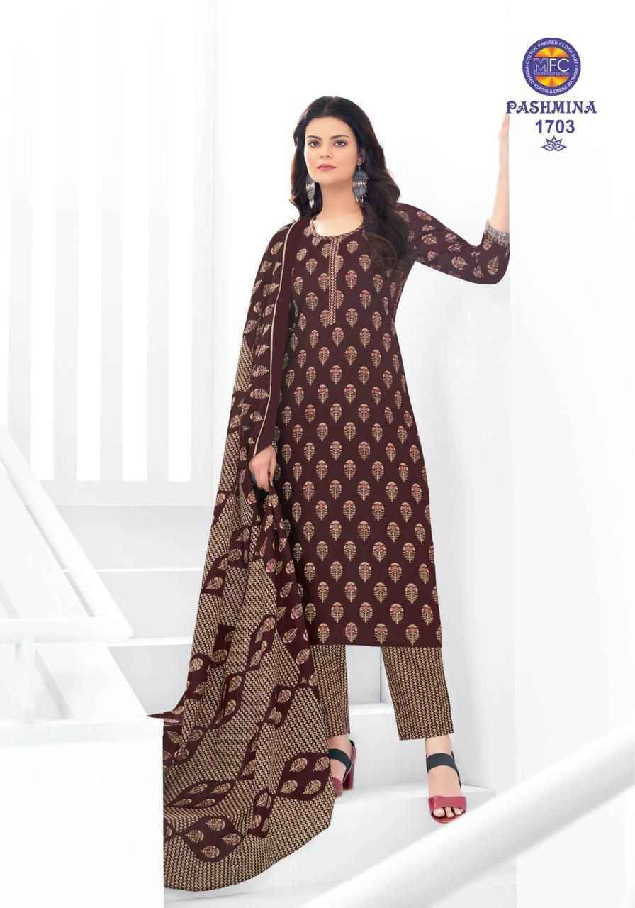MFC Pashmina Vol-17 Cotton Dress Material 12 pcs Catalogue