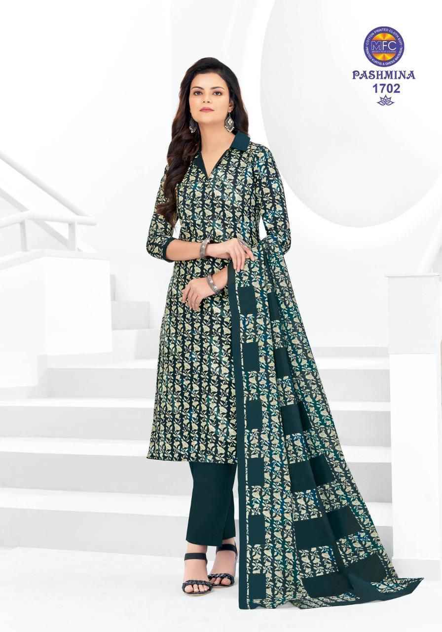 MFC Pashmina Vol-17 Cotton Dress Material 12 pcs Catalogue