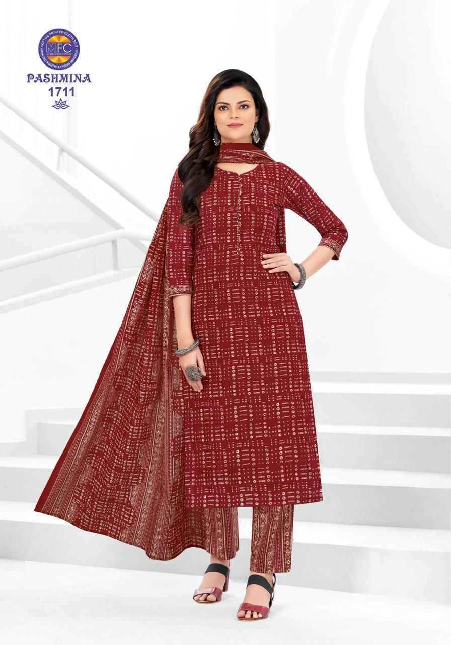 MFC Pashmina Vol-17 Cotton Dress Material 12 pcs Catalogue