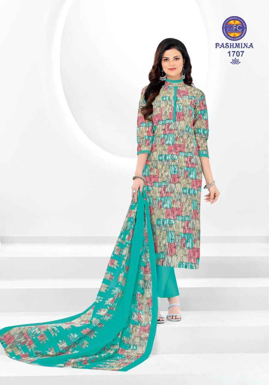 MFC Pashmina Vol-17 Cotton Dress Material 12 pcs Catalogue