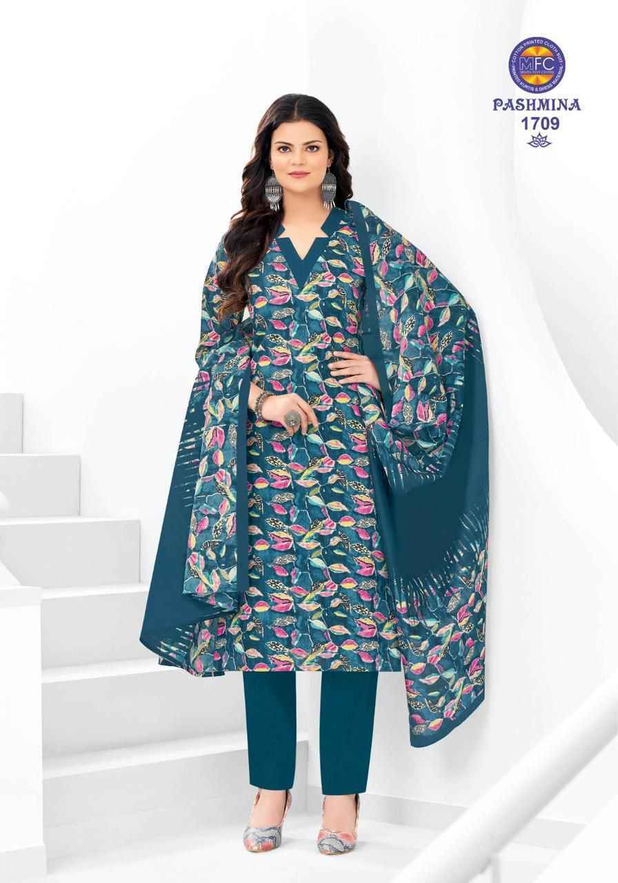MFC Pashmina Vol-17 Cotton Dress Material 12 pcs Catalogue